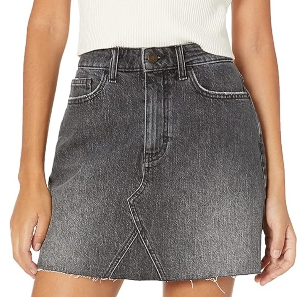 New-Classic Black Denim Mini Skirt New with Tags